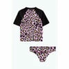Hype. Girls Pink Disco Leopard Script Short Sleeve Tankini 1 Hype. Girls Pink Disco Leopard Script Short Sleeve Tankini -Hype Shop unnamed file 6794
