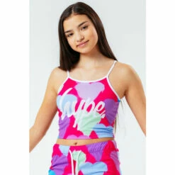 Hype Shop 4 Hype. Kids Pink Spray Heart Cami Top