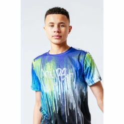 Hype. Blue Drips Kids T-Shirt -Hype Shop unnamed file 713