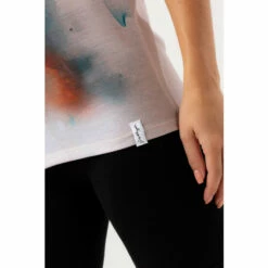 Hype. Womens Milk Marble Woven Tab White T-Shirt -Hype Shop unnamed file 719