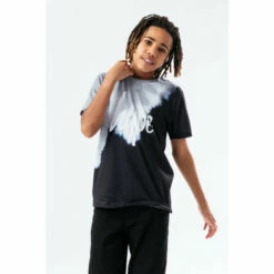 Hype. Boys Grey T-Shirt Ripple Tie Dye Dark