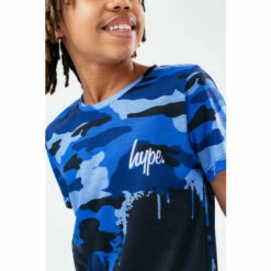 Hype. Blue Camo Drip T-Shirt -Hype Shop unnamed file 795