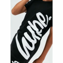 Hype. Black Side Script T-Shirt -Hype Shop unnamed file 802