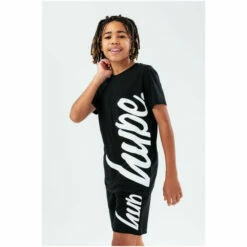 Hype. Black Side Script T-Shirt -Hype Shop unnamed file 803