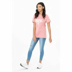 Hype. Womens Pink Script T-Shirt -Hype Shop unnamed file 839