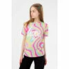 Hype. Girls Pink Groovey Script T-Shirt -Hype Shop unnamed file 841