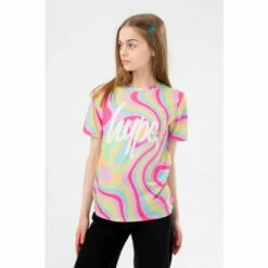 Hype. Girls Pink Groovey Script T-Shirt