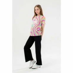 Hype. Girls Pink Groovey Script T-Shirt -Hype Shop unnamed file 844