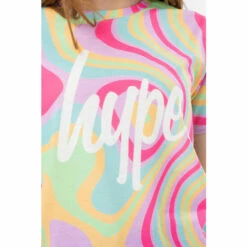 Hype. Girls Pink Groovey Script T-Shirt -Hype Shop unnamed file 845