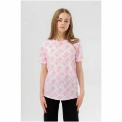 Hype. Girls Pink Gothic Repeat T-Shirt -Hype Shop unnamed file 852