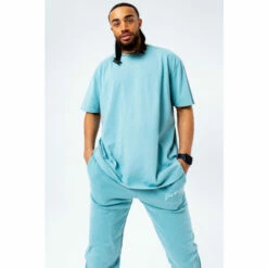 Hype. Blue Oversized Acid Wash T-Shirt