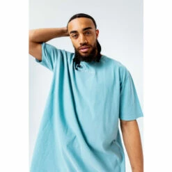 Hype. Blue Oversized Acid Wash T-Shirt 4 Hype. Blue Oversized Acid Wash T-Shirt -Hype Shop unnamed file 855
