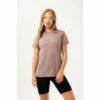 Hype. Womens Scribble Embroidery Boxy Brown T-Shirt -Hype Shop unnamed file 864