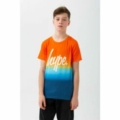 Hype Boys Orange Ocean Script T-Shirt