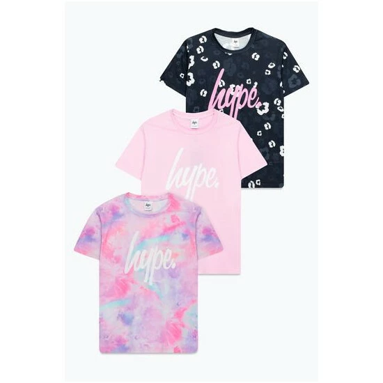 unnamed-file-87.jpg Hype Girls Pink Leopard Marble T-Shirts Three Pack -Hype Shop unnamed file 87