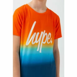 Hype Boys Orange Ocean Script T-Shirt -Hype Shop unnamed file 871