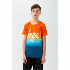 Hype Boys Orange Ocean Script T-Shirt -Hype Shop unnamed file 872