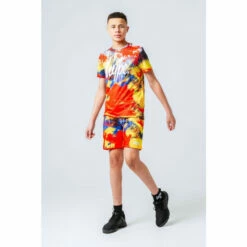 Hype. Kids Orange Spray T-Shirt -Hype Shop unnamed file 882