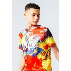 Hype. Kids Orange Spray T-Shirt -Hype Shop unnamed file 883