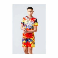 Hype. Kids Orange Spray T-Shirt -Hype Shop unnamed file 884