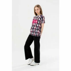 Hype. Girls Black Groovey Wavey Script T-Shirt -Hype Shop unnamed file 887