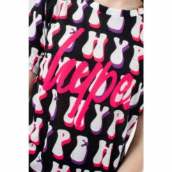 Hype. Girls Black Groovey Wavey Script T-Shirt -Hype Shop unnamed file 889