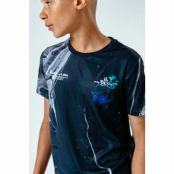Hype. Black Marble Print Kids T-Shirt -Hype Shop unnamed file 900