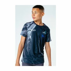 Hype. Black Marble Print Kids T-Shirt -Hype Shop unnamed file 901
