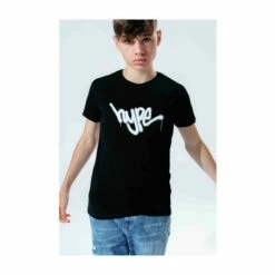 Hype. Kids Black Graffiti Script T-Shirt -Hype Shop unnamed file 917