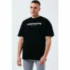 Hype. Mens Black Oversized T-Shirt -Hype Shop unnamed file 918