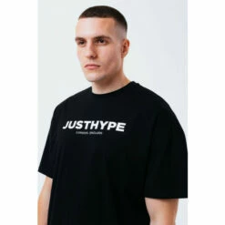 Hype. Mens Black Oversized T-Shirt -Hype Shop unnamed file 921