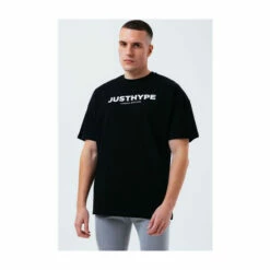 Hype. Mens Black Oversized T-Shirt -Hype Shop unnamed file 922