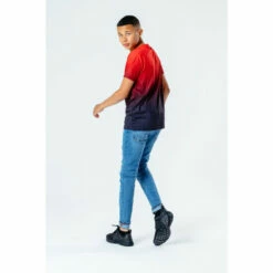 Hype. Red Fade Script Kids T-Shirt -Hype Shop unnamed file 942