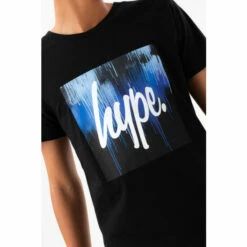 Hype. Boys Black Drips Box Script T-Shirt -Hype Shop unnamed file 947