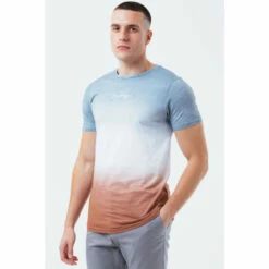 Hype. Mens Grey Dip Dye T-Shirt