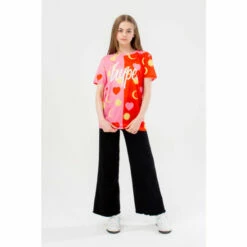 Hype. Girls Pink Mystical Split Script T-Shirt -Hype Shop unnamed file 968