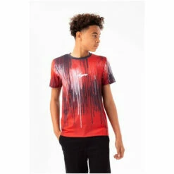 Hype. Boys Red Drips Scribble T-Shirt -Hype Shop unnamed file 975