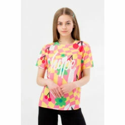 Hype Girls Pink Groovey Wave Script T-Shirt