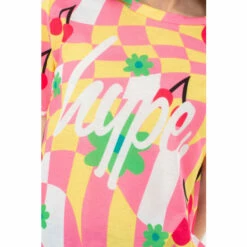 Hype Girls Pink Groovey Wave Script T-Shirt -Hype Shop unnamed file 986